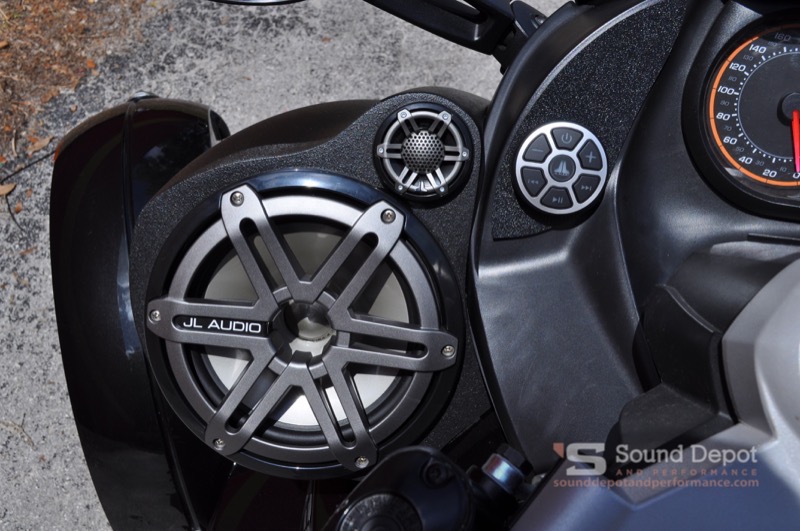 Ocala Client Adds JL Audio sound to his 2010 CanAm Spyder