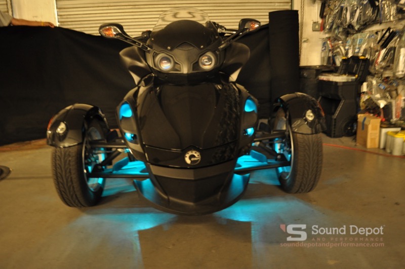 Ocala Client Adds JL Audio sound to his 2010 CanAm Spyder